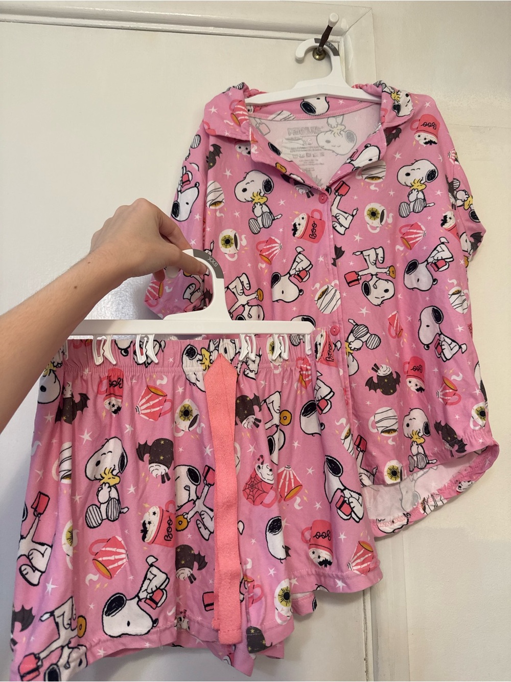 Peanuts Pink Girls' Snoopy 2-Piece Pajama Set